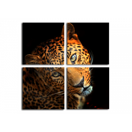 Модульная картина Милый леопард