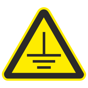 Знак безопасности «Заземление» треугольный