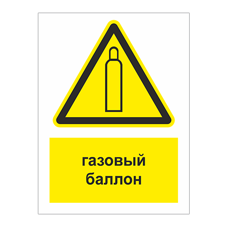 ТБ-065 - Предупреждающая табличка «Газовый баллон»